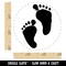 Cute Baby Footprints Silhouette Rubber Stamp for Stamping Crafting Planners